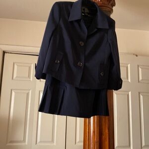 2pcs navy blue skirt set